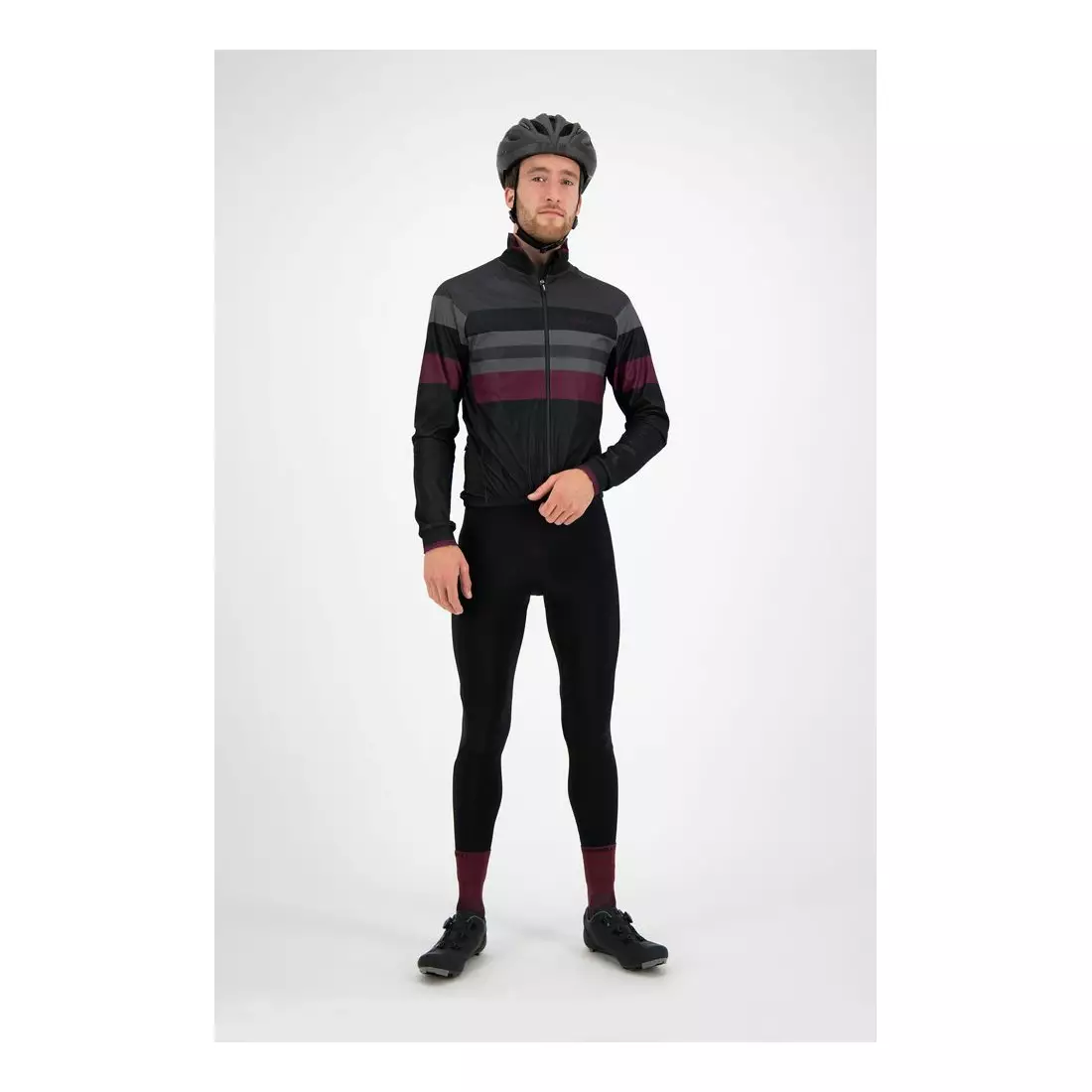 ROGELLI men's winter bicycle jacket PEAK maroon