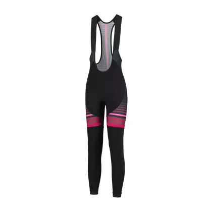 ROGELLI women's winter cycling pants with braces IMPRESS black/pink