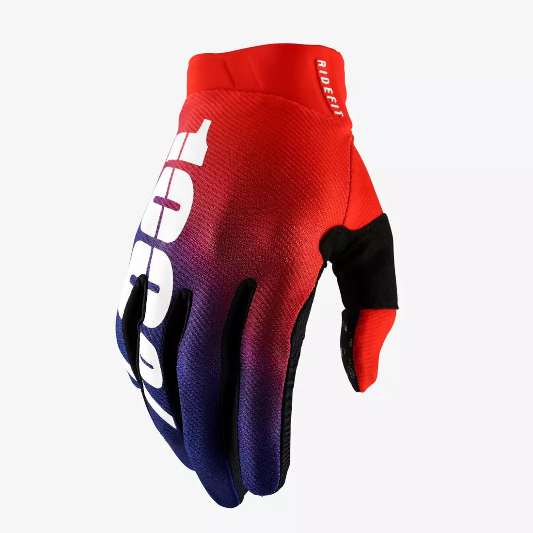 100% RIDEFIT Cycling gloves, red-blue