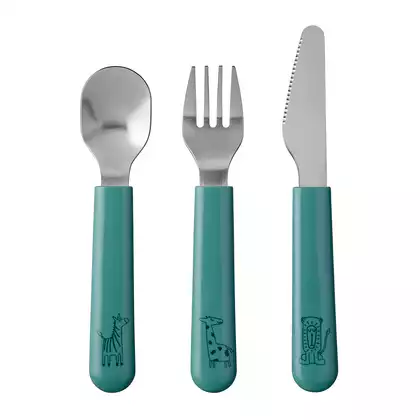 MEPAL MIO cutlery for children, 3 pcs. Deep Turquoise