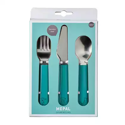 MEPAL MIO cutlery for children, 3 pcs. Deep Turquoise