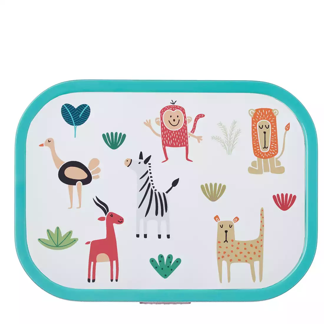 Mepal Campus Animal Friends children's lunchbox, white and turquoise