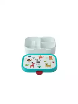 Mepal Campus Lunch set Animal Friends children's set water bottle + lunchbox, white and turquoise