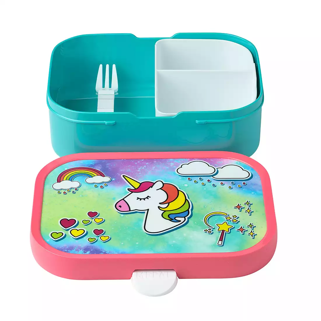 Mepal Campus Unicorn children's lunchbox, turquoise-pink