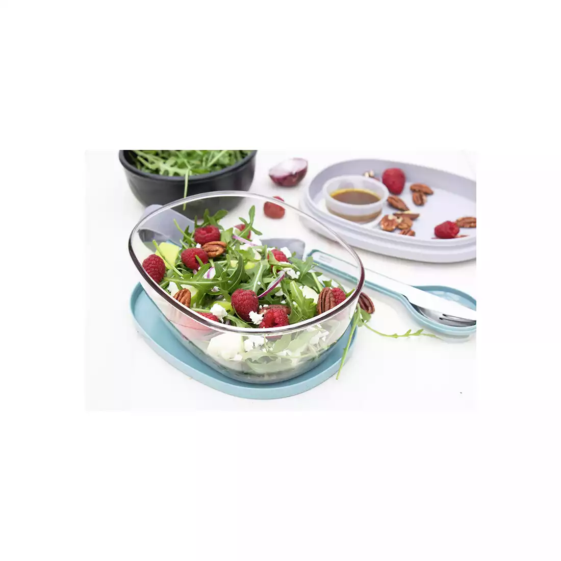 Mepal Ellipse salad container Salad Box Nordic Blue, blue