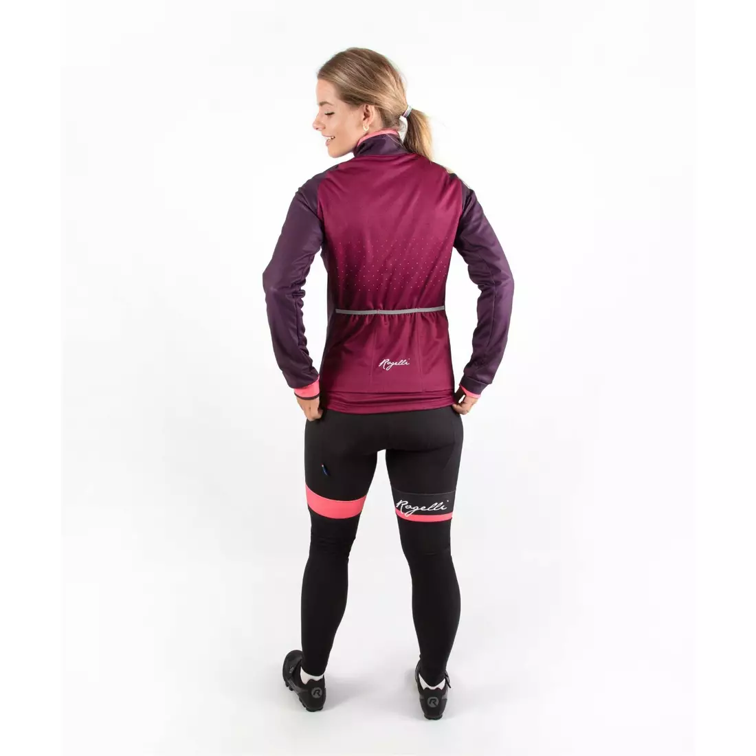 ROGELLI women's winter cycling jacket PRIDE maroona