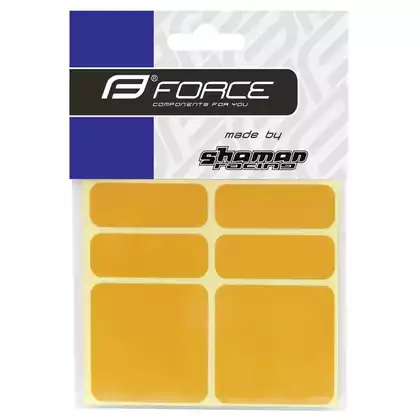FORCE Set of stickers FORCE Reflekton  6 szt, żółte 16351
