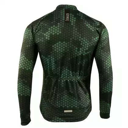 KAYMAQ DESIGN M62 men's cycling thermal jersey turquoise