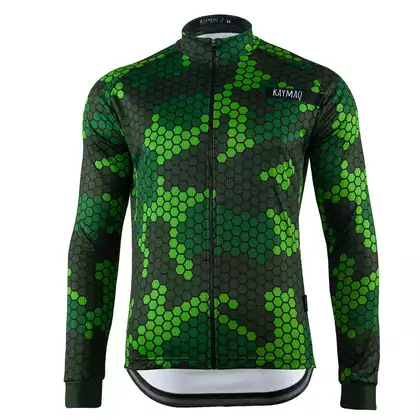 KAYMAQ DESIGN M62 men's cycling thermal jersey green