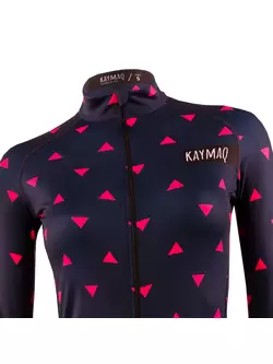 KAYMAQ DESIGN W1-M73 women's cycling thermal jersey Navy blue