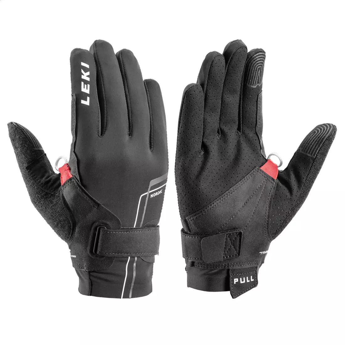 LEKI Nordic Walking gloves, Nordic Move Shark, black/white, 649701301110