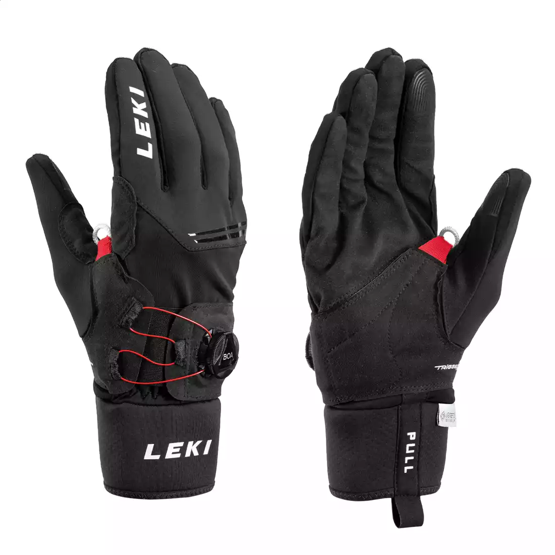 LEKI Griffin Tune S Boa Leder-Fingerhandschuhe Skiing Gloves Men's Gloves 