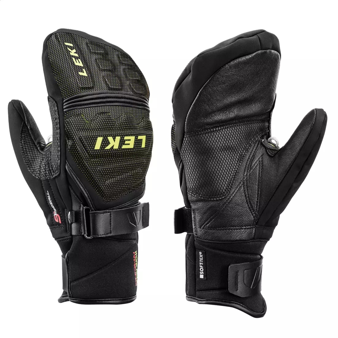 LEKI Ski gloves, Race Coach C-T MIT S, black-lime, 649802601105
