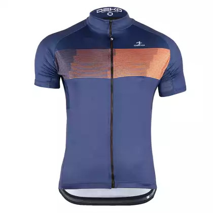 [Set] DEKO STYLE-0421 Men bike t-shirt, Navy blue + DEKO POCKET men's cycling shorts, black
