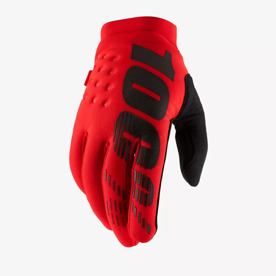 100% BRISKER Cold Weather Cycling gloves, red