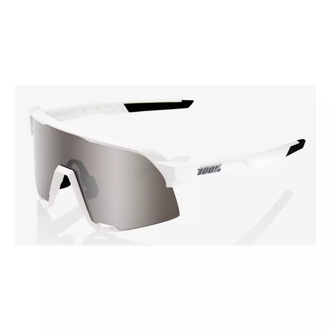 100% sports glasses S3 (HiPER Silver Mirror Lens) Matte White STO-61034-404-02