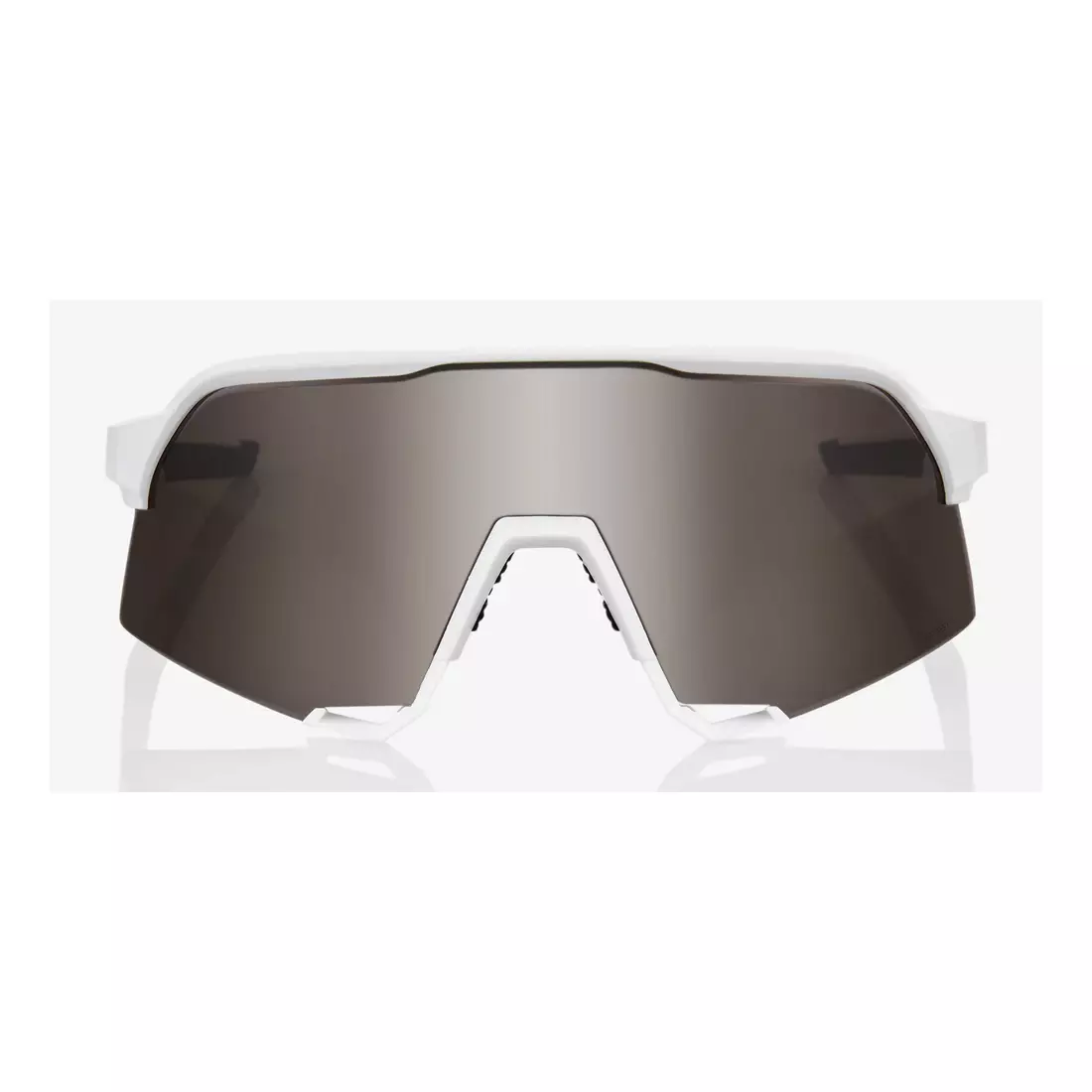 100% sports glasses S3 (HiPER Silver Mirror Lens) Matte White STO-61034-404-02