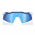 100% sports glasses SPEEDCRAFT SL (HiPER Blue Multilayer Mirror Lens) Matte White/Metallic Blue STO-61002-407-01