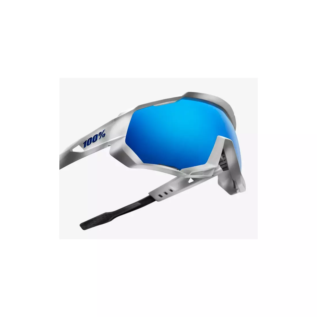 100% sports glasses SPEEDTRAP (HiPER Blue Multilayer Mirror Lens) Matte White STO-61023-407-01