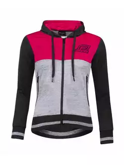 FORCE ADRIANA women's sports sweatshirt, black and pink