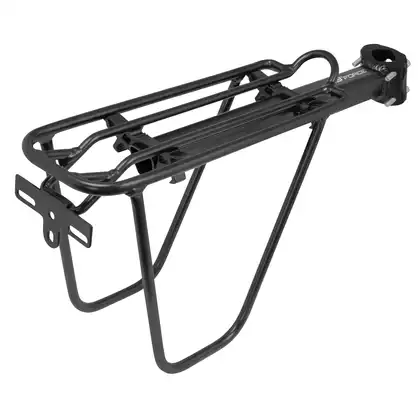 FORCE Seatpost-mounted bicycle rack, aluminum, black