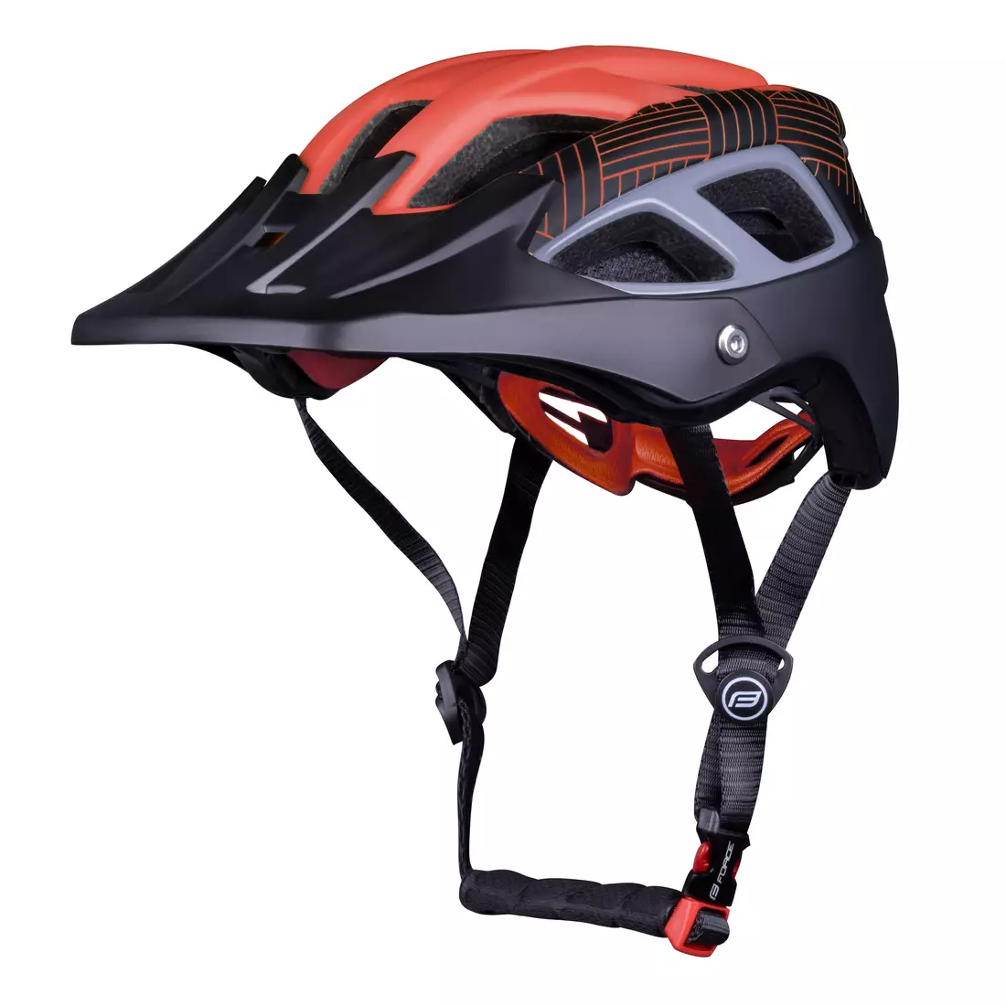 FORCE Bicycle helmet AVES MTB, Red-black, 90299910