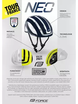 FORCE Bicycle helmet NEO, White and black, 902832