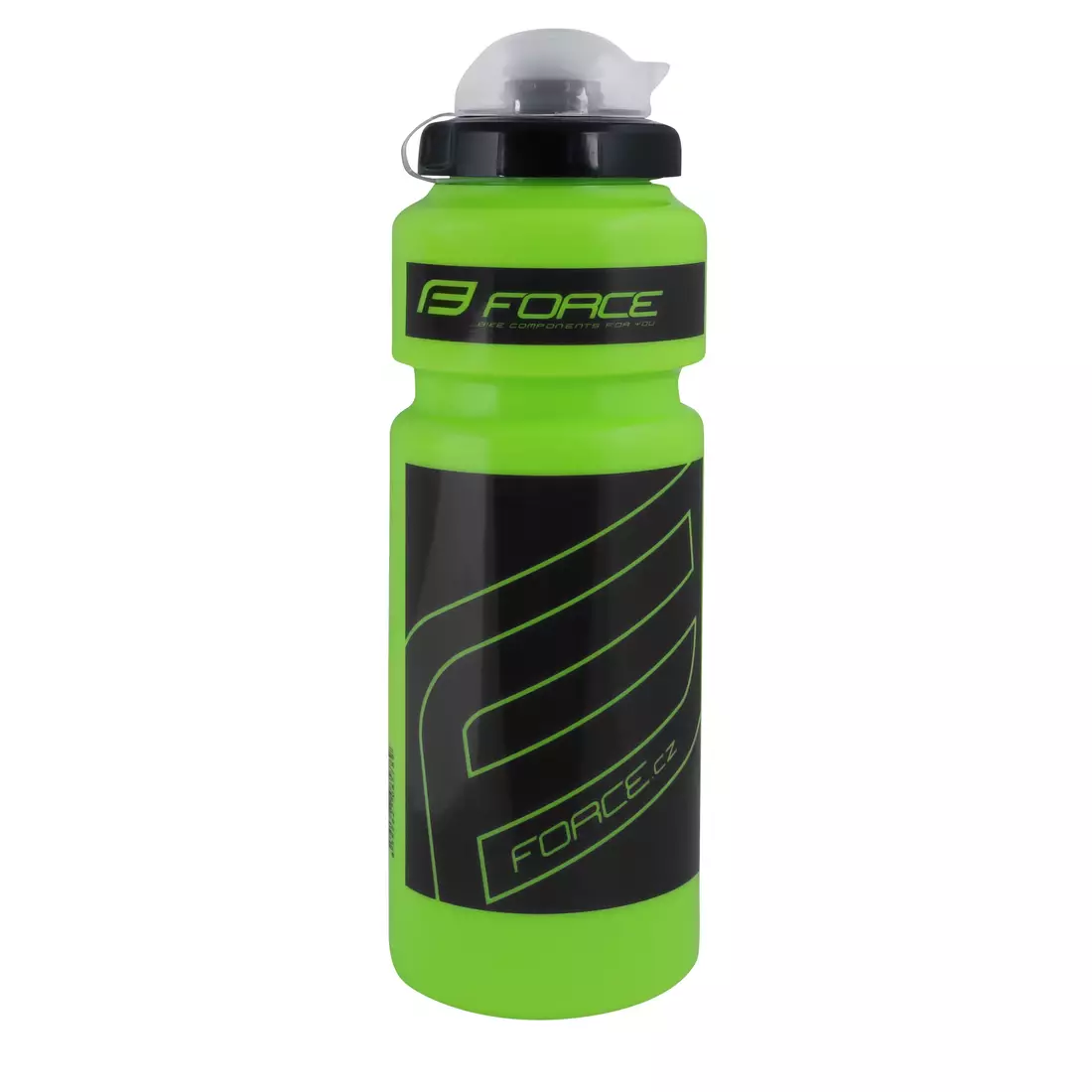 FORCE Bicycle water bottle &quot;F&quot; 0,75 l, green / black 250768