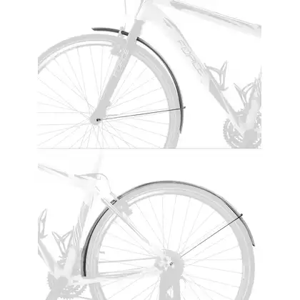 FORCE set of bicycle fenders TREKKING silver 89908