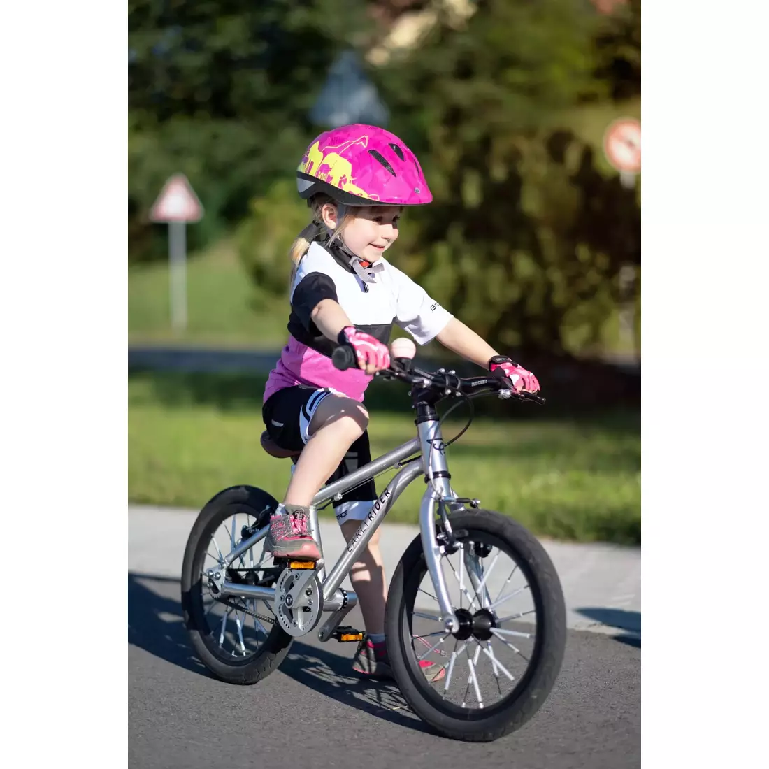 FORCE Children's bicycle helmet FUN ANIMALS, fluo-pink 9022445