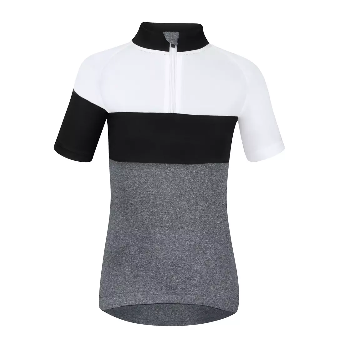FORCE Children's cycling jersey KID VIEW, gray-white-black 9001046-KID3
