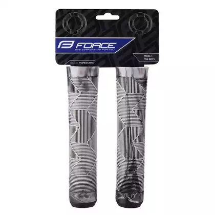 FORCE Bicycle handlebar grips BMX145, black and gray 382085