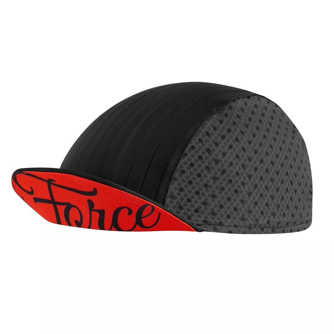 FORCE Cycling cap with a visor POINTS, black and gray, 903023