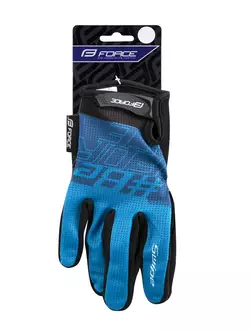 FORCE Cycling gloves MTB SWIPE, blue, 905728