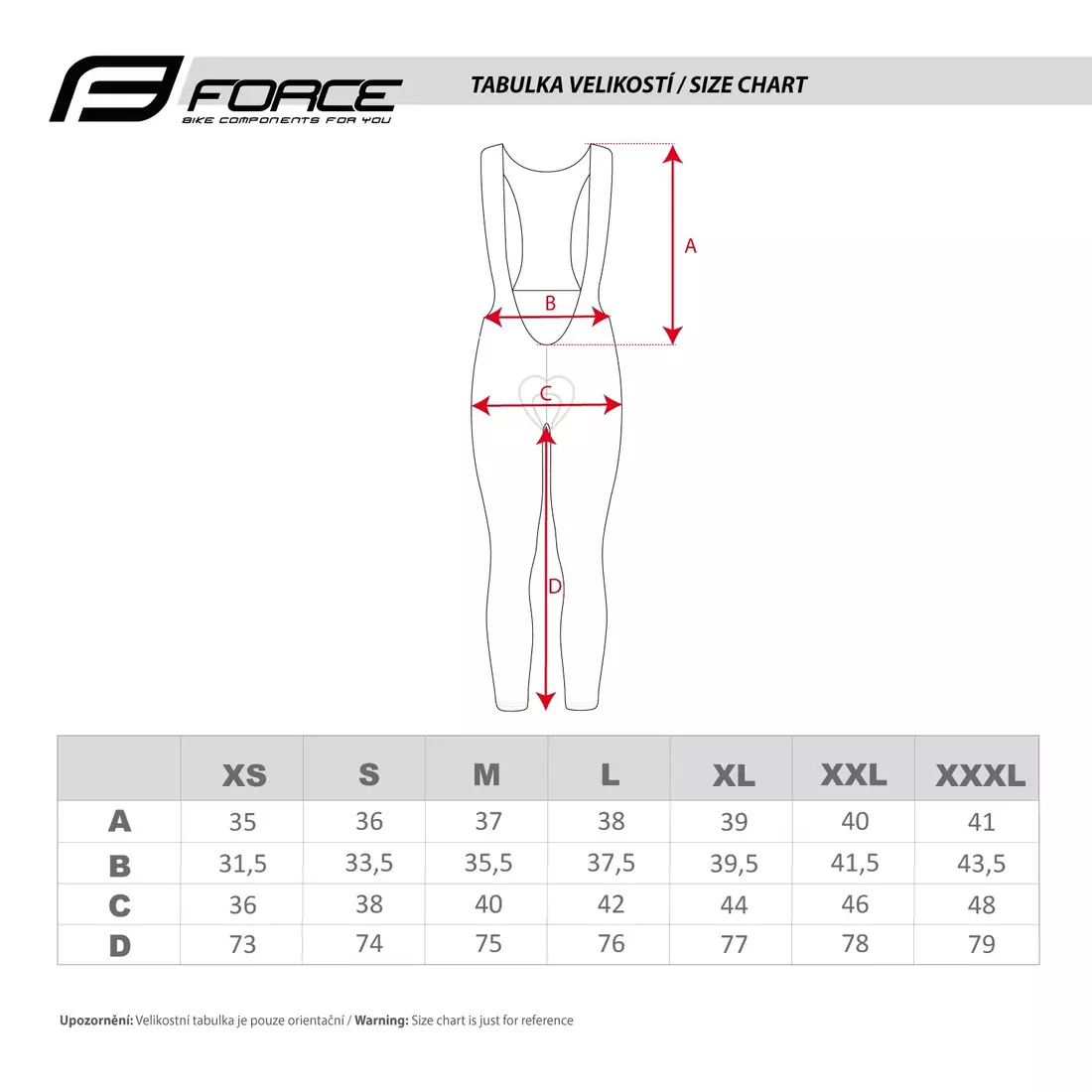 FORCE Cycling pants with braces, F58, black and fluo, 900436