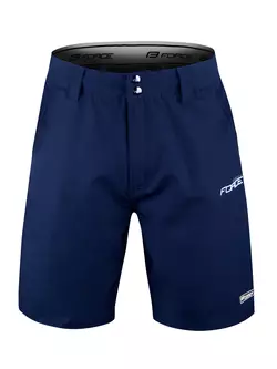 FORCE Cycling shorts with a removable insert BLADE MTB, blue 900319