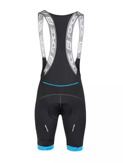 FORCE Cycling shorts with braces FAME, black and blue, 9002827