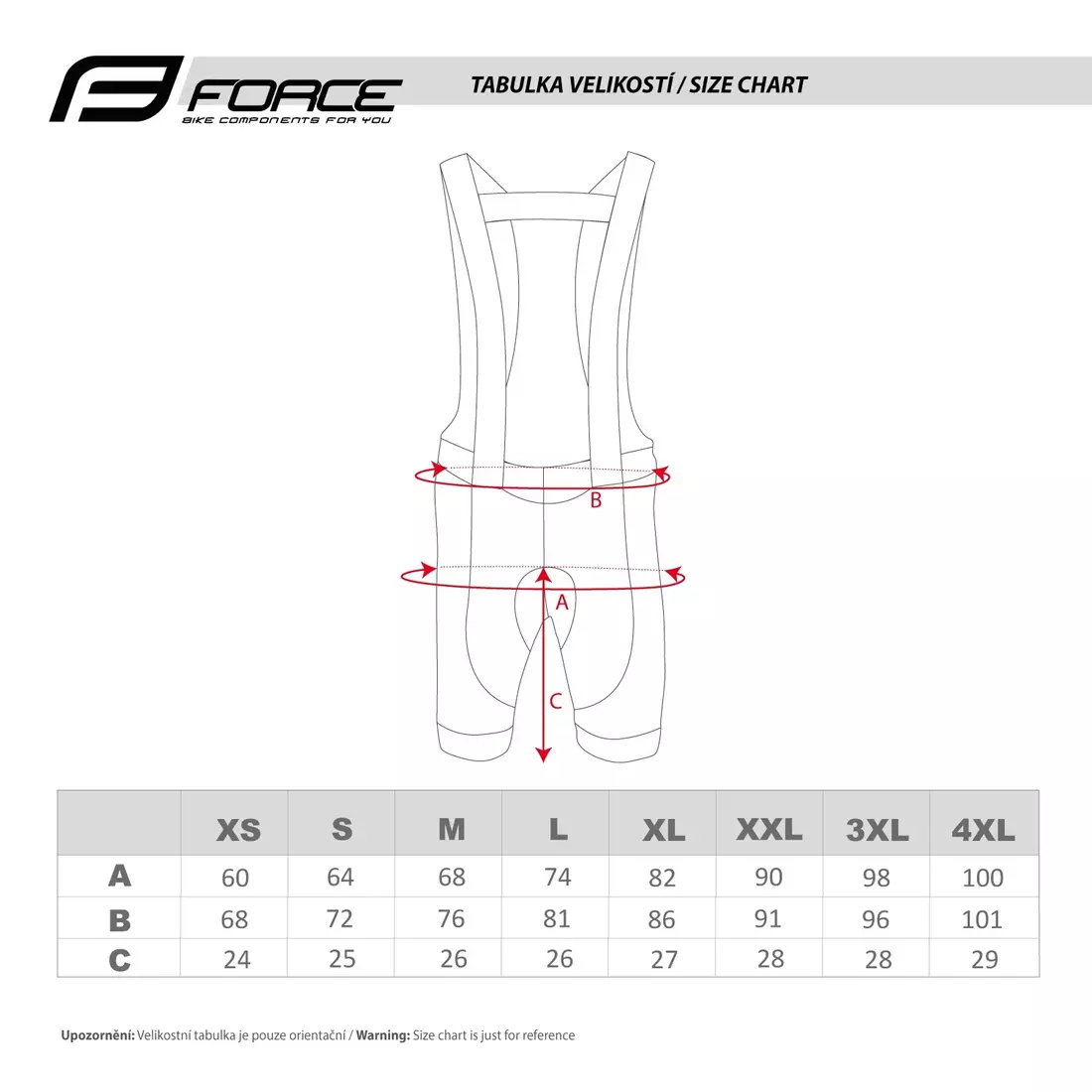 FORCE Cycling shorts with braces FASHION, black and gray, 900296