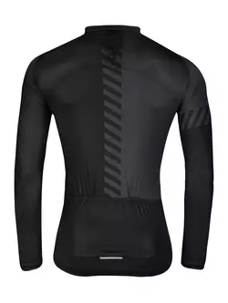 FORCE FASHION Cycling shirt with long sleeves, black and gray