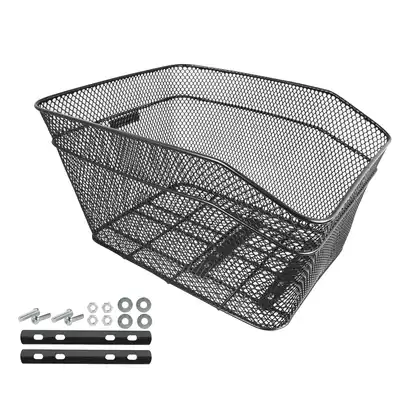 FORCE Bicycle basket for rear carrier, black 24075
