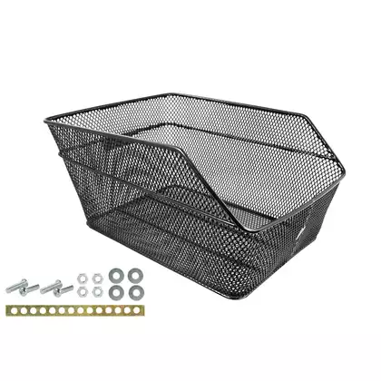 FORCE Bicycle basket for rear carrier, black 24077