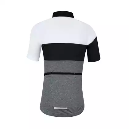 FORCE Children's cycling jersey KID VIEW, gray-white-black 9001046-KID3