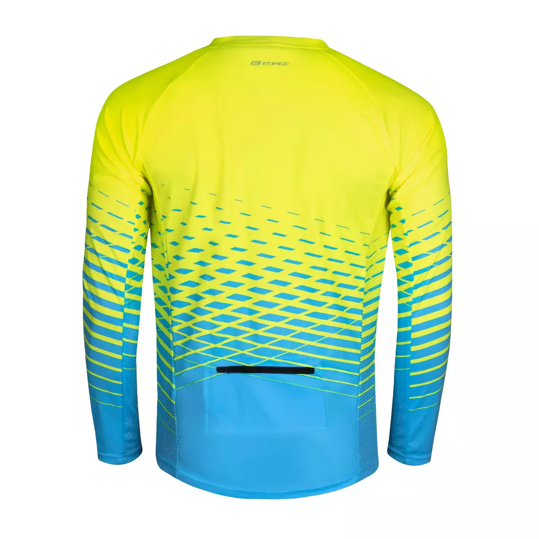 FORCE Long sleeve cycling jersey MTB ANGLE, fluo-blue, 9001445