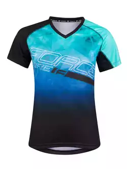 FORCE MTB CORE Women's cycling jersey, turquoise-blue