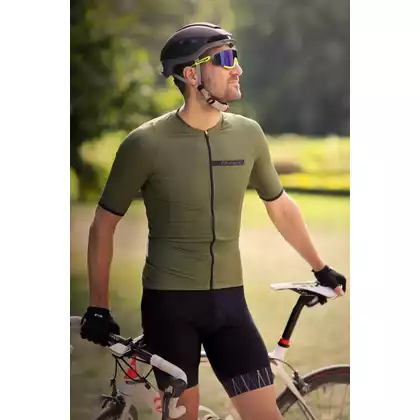 FORCE Men's cycling jersey CHARM, green/army 9001191