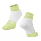 FORCE ONE Bicycle socks, green and white
