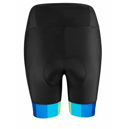 FORCE VICTORY women's cycling shorts with an insert, black and blue