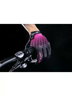 FORCE Women's cycling gloves MTB ANGLE, pink and black 905723