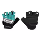 FORCE Women's cycling gloves SQUARE, turquoise, 905583