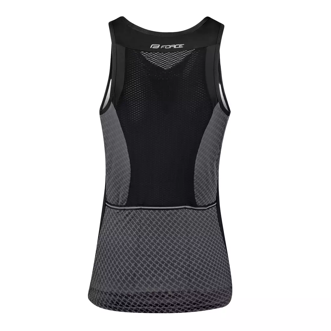 FORCE Women's cycling jersey CROSS, gray-black 9001322
